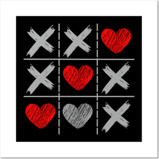 Valentines Day Tic-Tac-Toe XO-XO Posters and Art